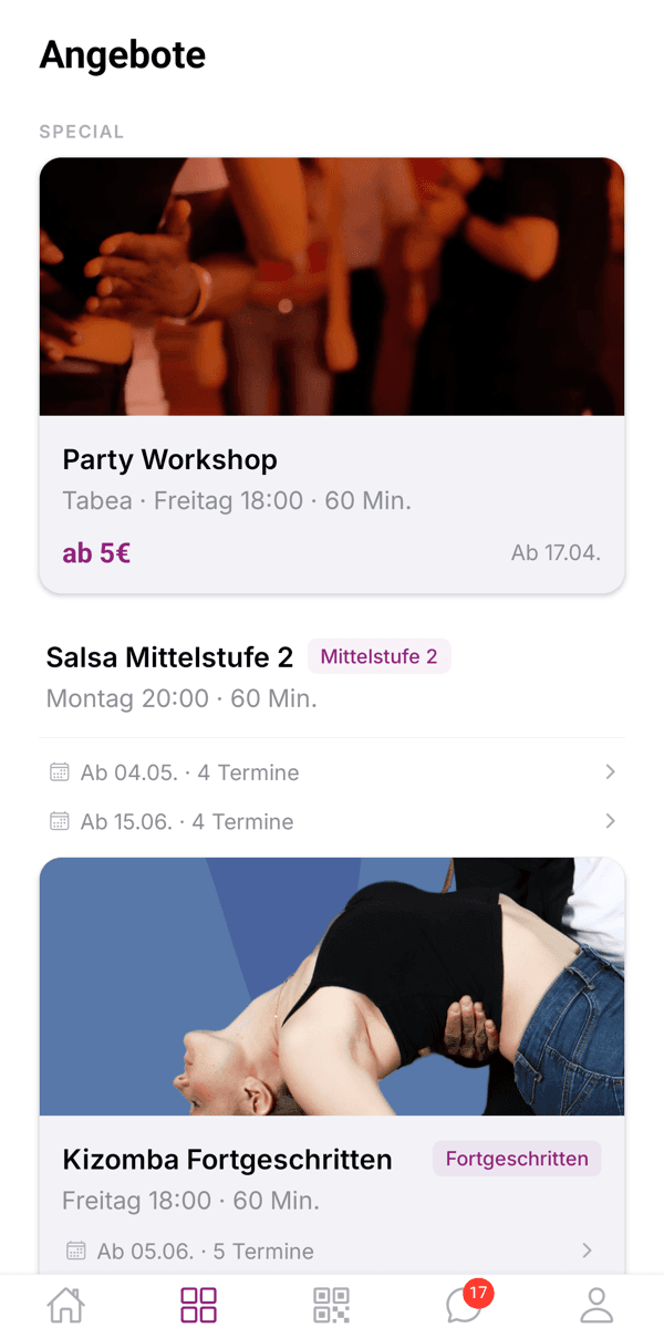 Angebote des Studios
