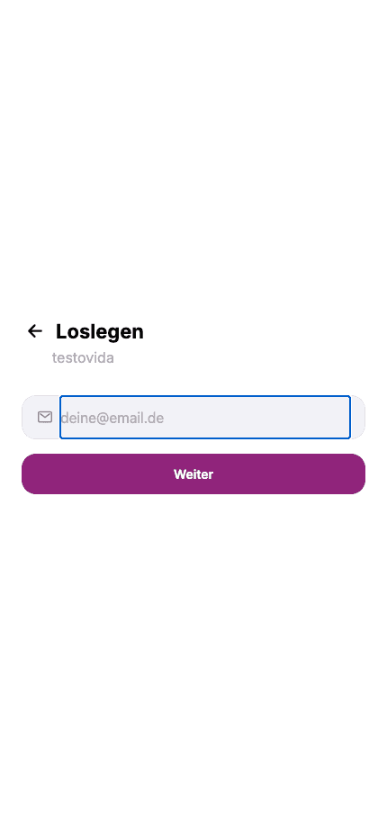 Anmeldung mit E-Mail
